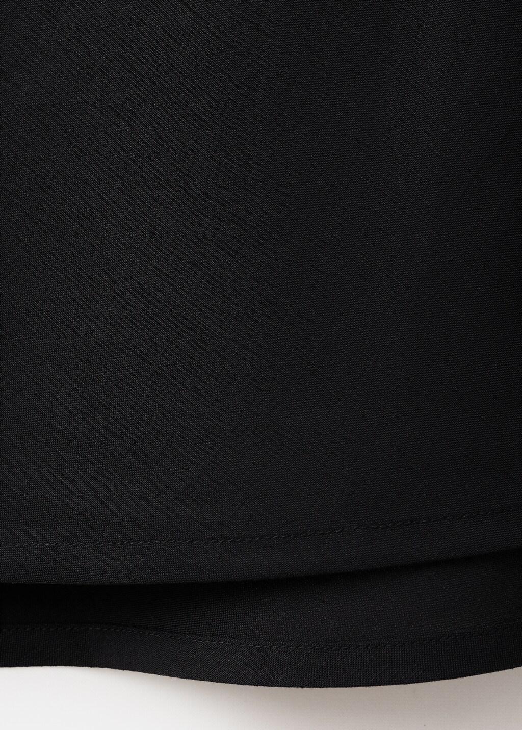 Black Linen-Blend Straight Skirt, 0201_99, large image number 5