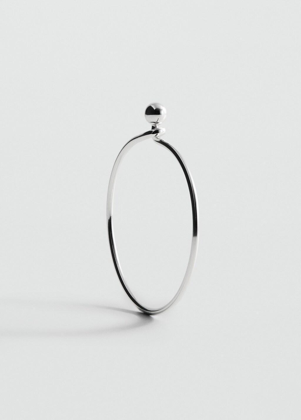 Silver Fine Rigid Bangle, 0201_PL, large image number 1