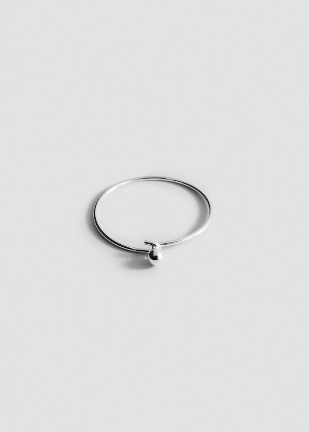 Silver Fine Rigid Bangle, 0201_PL, large image number 3