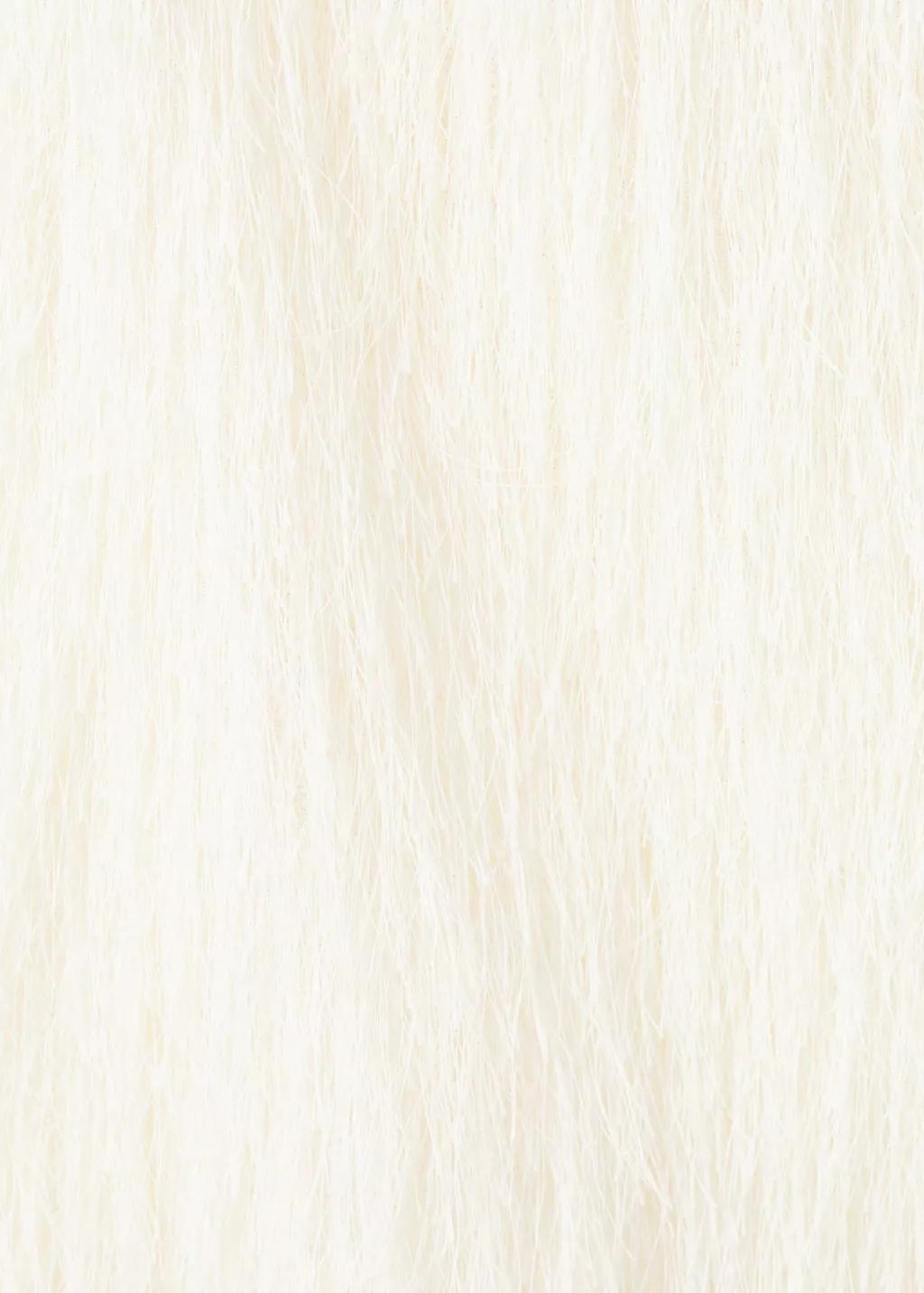 White Midi Skirt With Textured Yarn, 0201_02, large image number 4