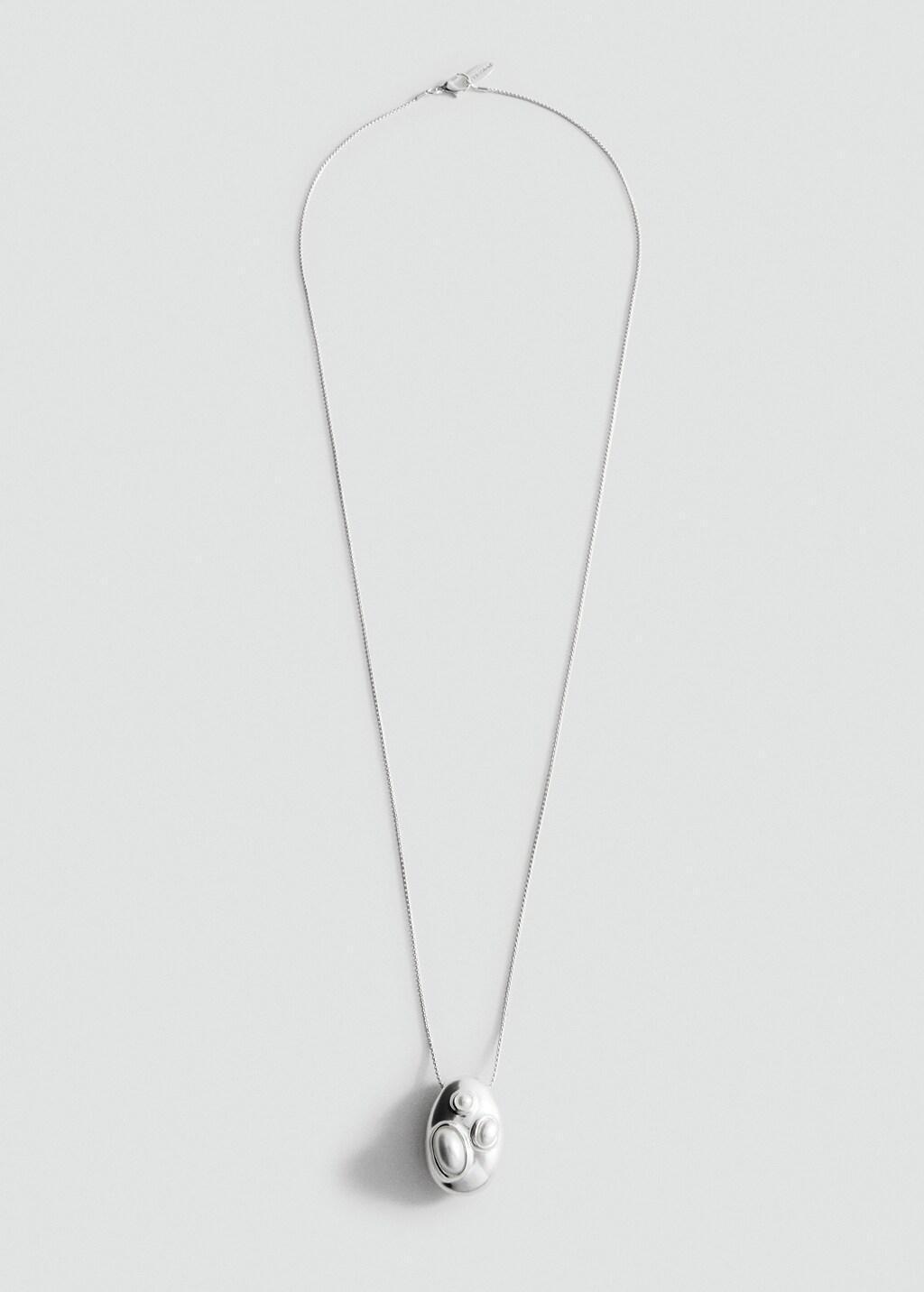 Silver Pendant Necklace With Crystal Appliqu&atilde;&copy;S, Silver, large image number 4