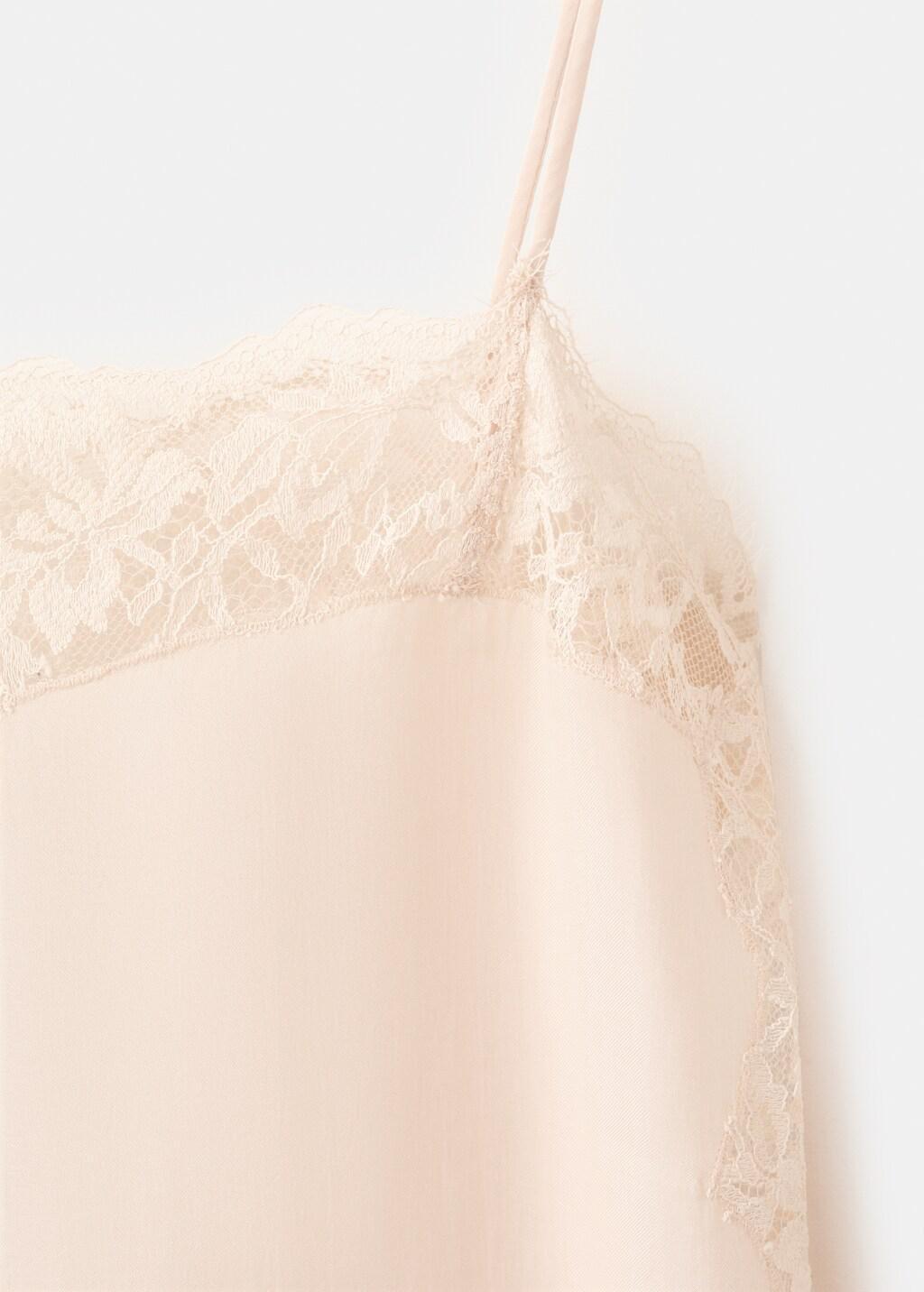 Beige Lace Top, Light Beige, large image number 1