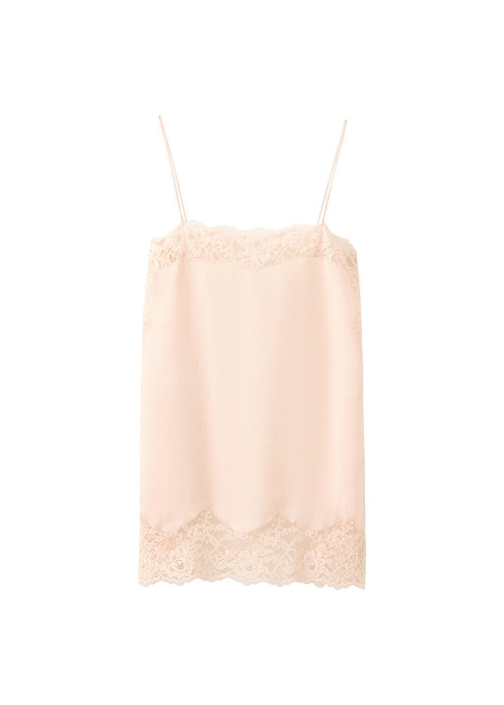 Beige Lace Top, Light Beige, large image number 6