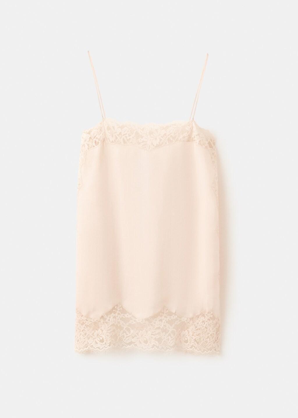 Beige Lace Top, Light Beige, large image number 7