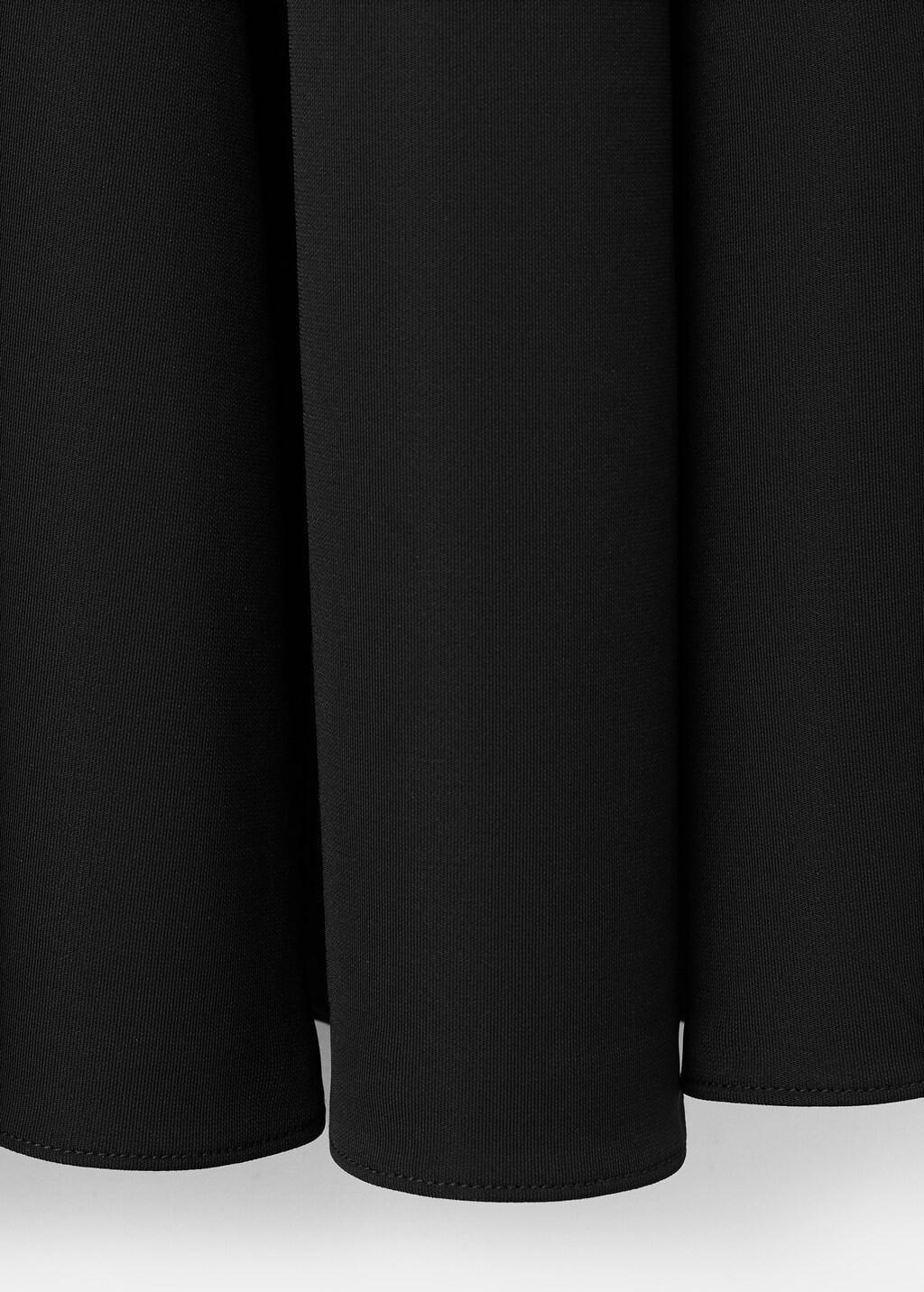 Black Strapless Flared Dress, Black, large image number 4