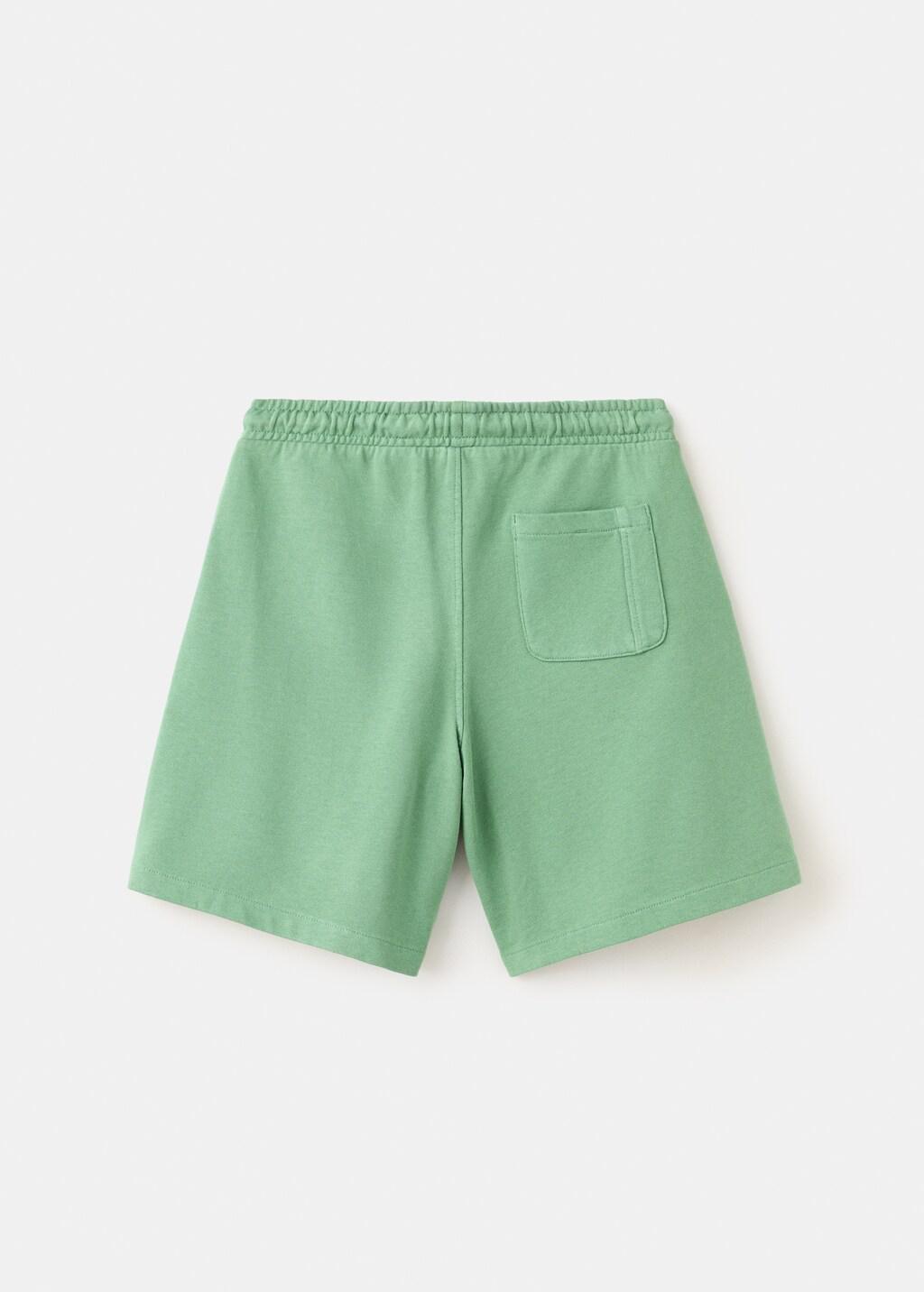 Green Sport Bermuda Shorts, Kids Boy, Green, large image number 1