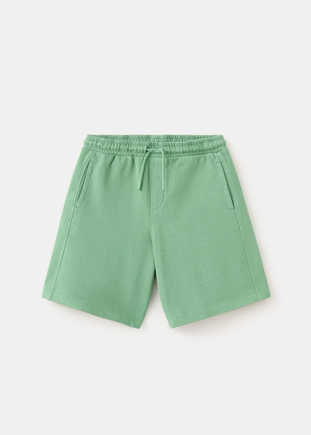 Green Sport Bermuda Shorts, Kids Boy, Green, large image number 4