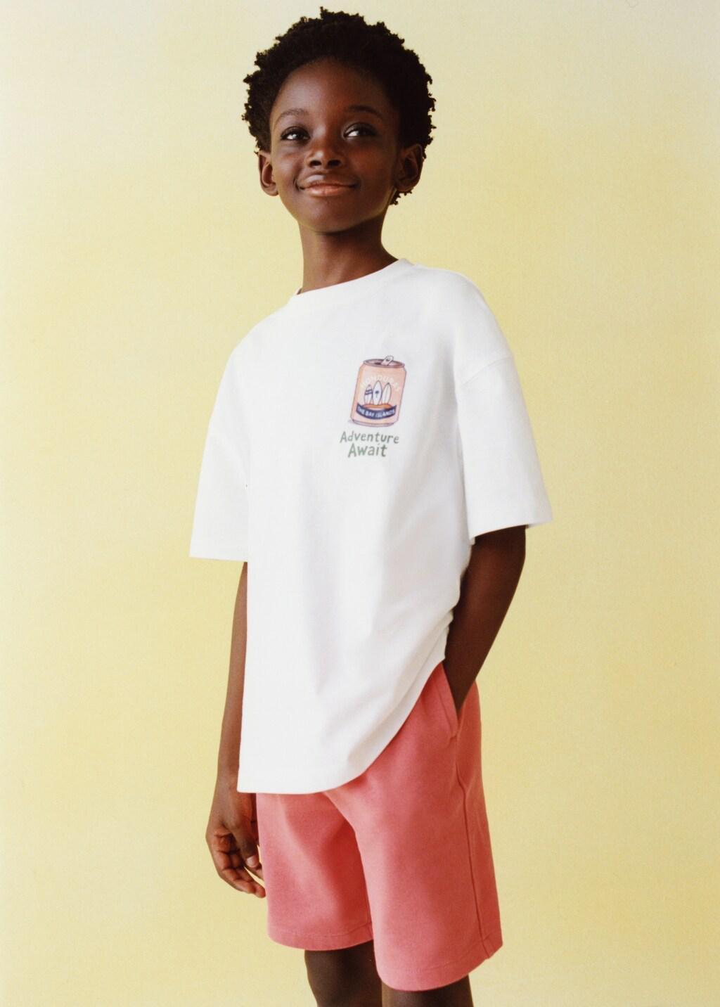 Red Sport Bermuda Shorts, Kids Boy, 0201_87, large image number 3