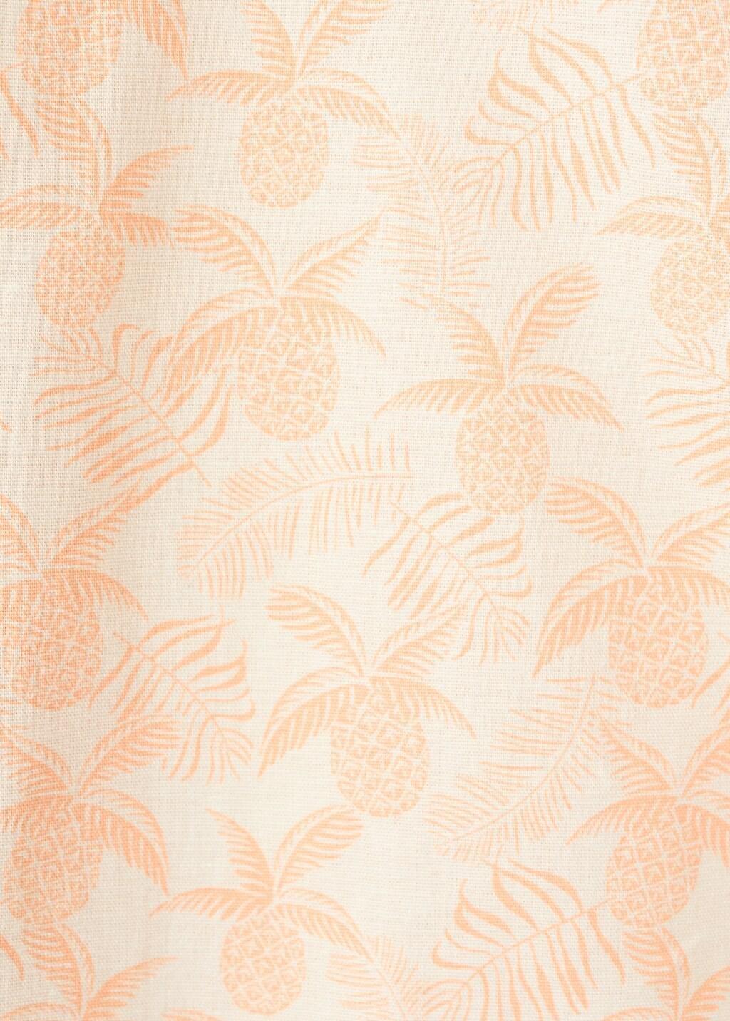 Orange Palm Print Shirt, Kids Boys, Light-Pastel Orange, large image number 2
