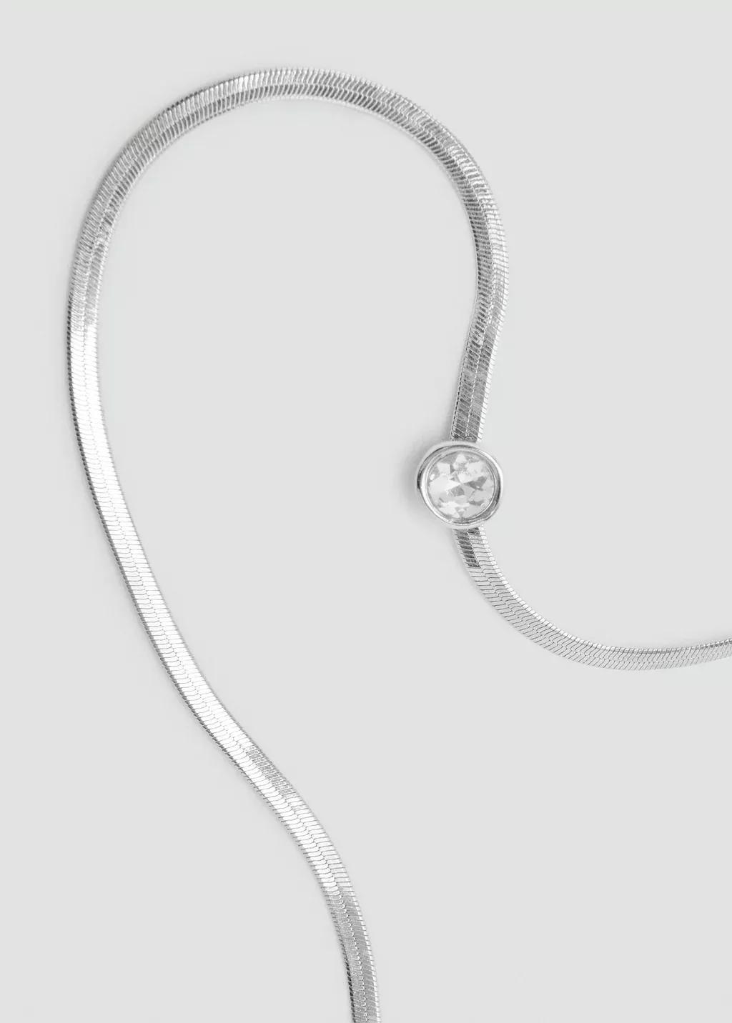 Silver Beaded Chain Belt, Silver, medium