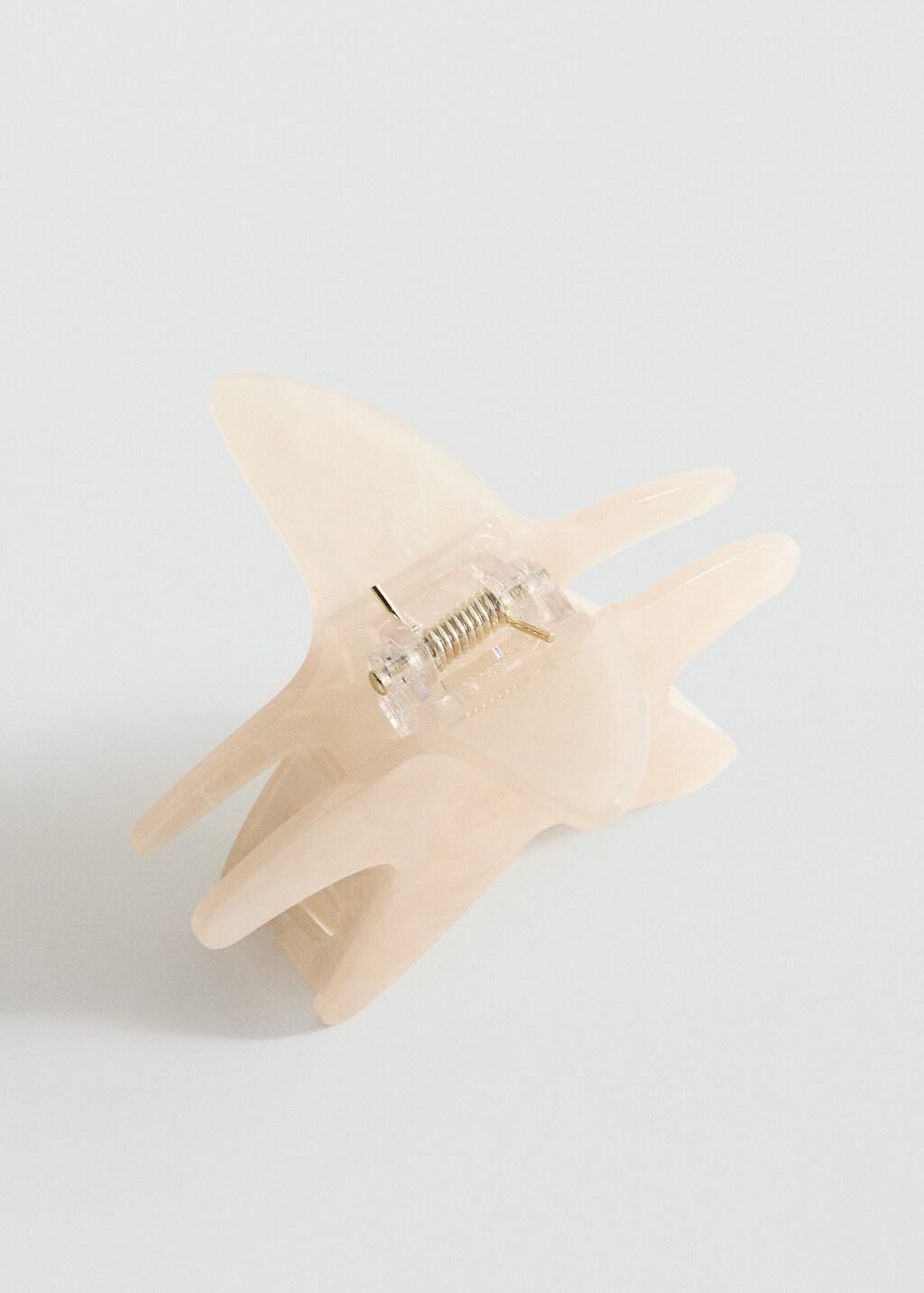 Beige Star Hair Clip, Light Beige, large image number 0