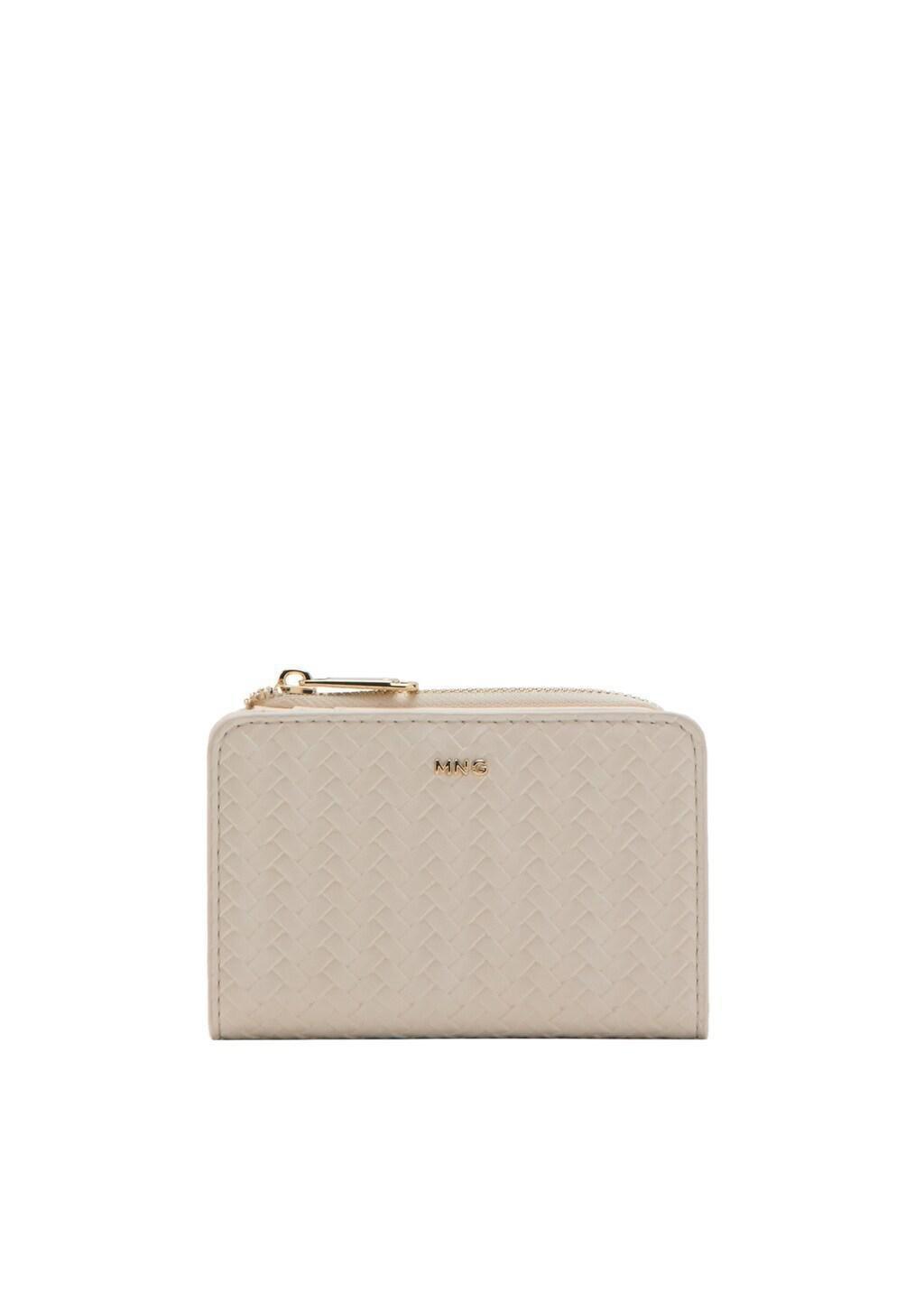 White Small Braided Wallet, Natural White, large image number 2