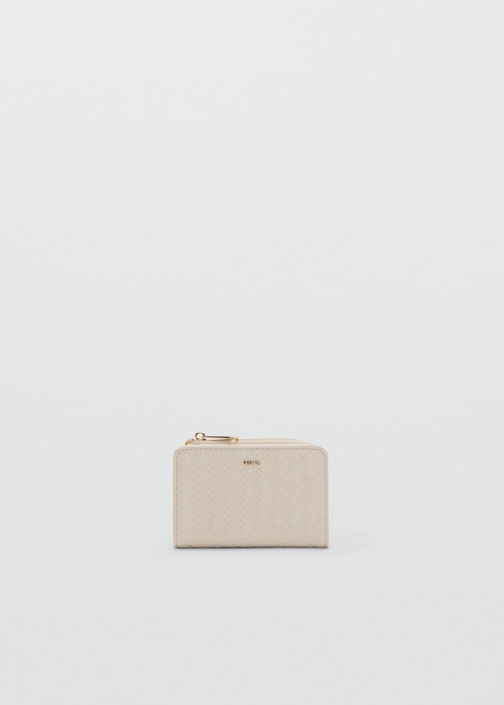 White Small Braided Wallet, Natural White, large image number 3
