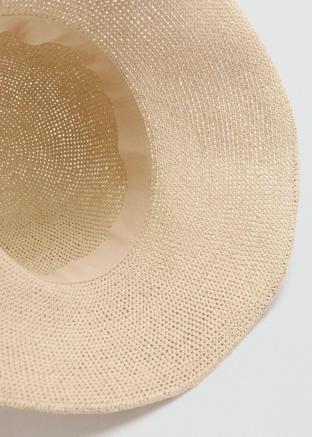 Beige Natural Fibre Bucket Hat, 0201_05, large image number 1