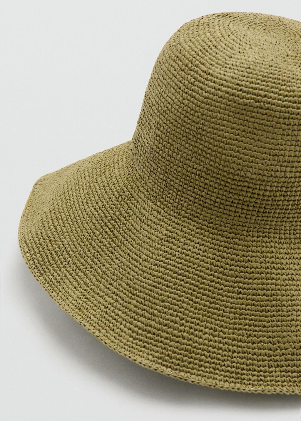 Khaki Natural Fibre Bucket Hat, 0201_37, large image number 0