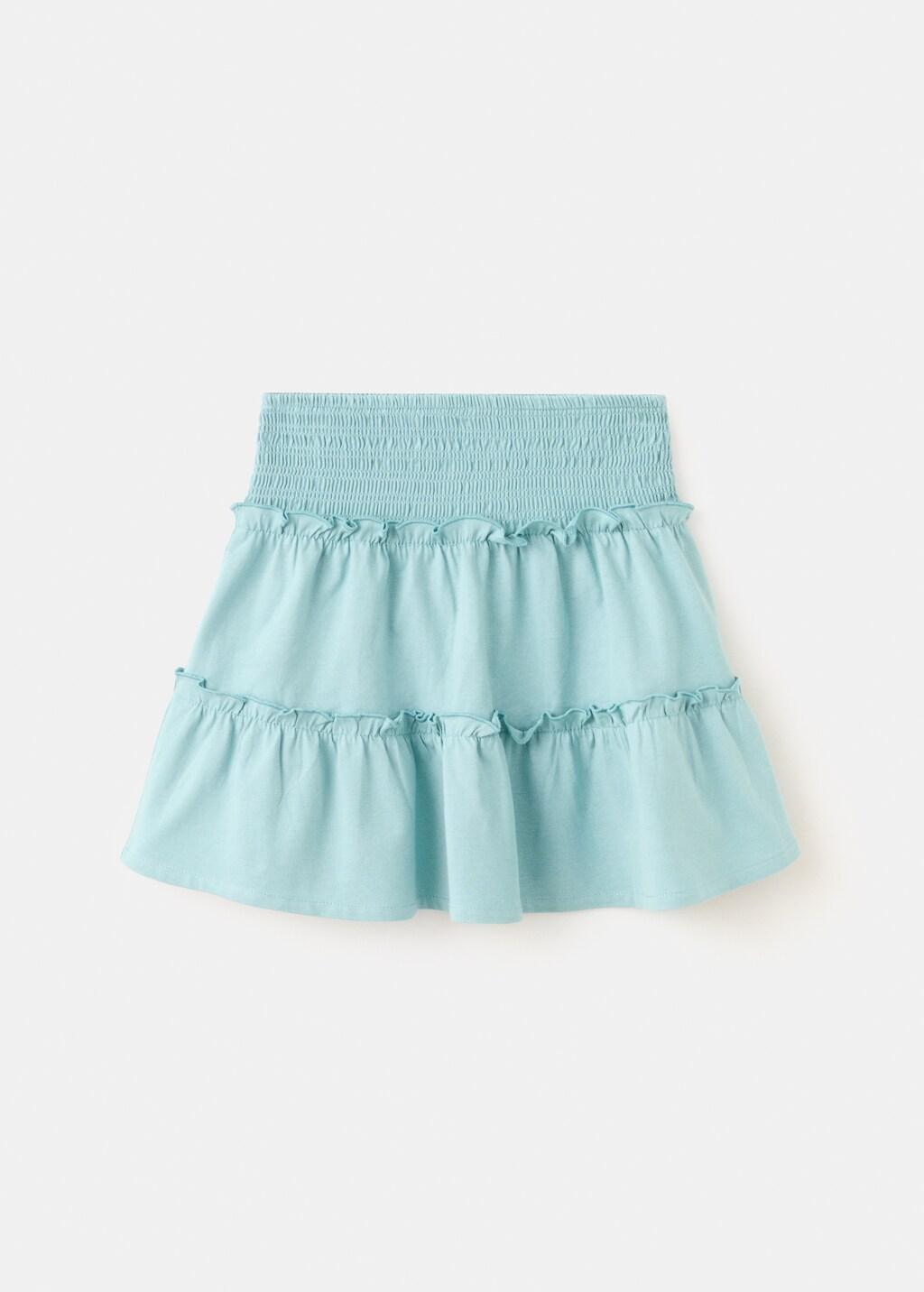 Turquoise Ruffled Short Skirt, Kids Girl, 0201_46, medium