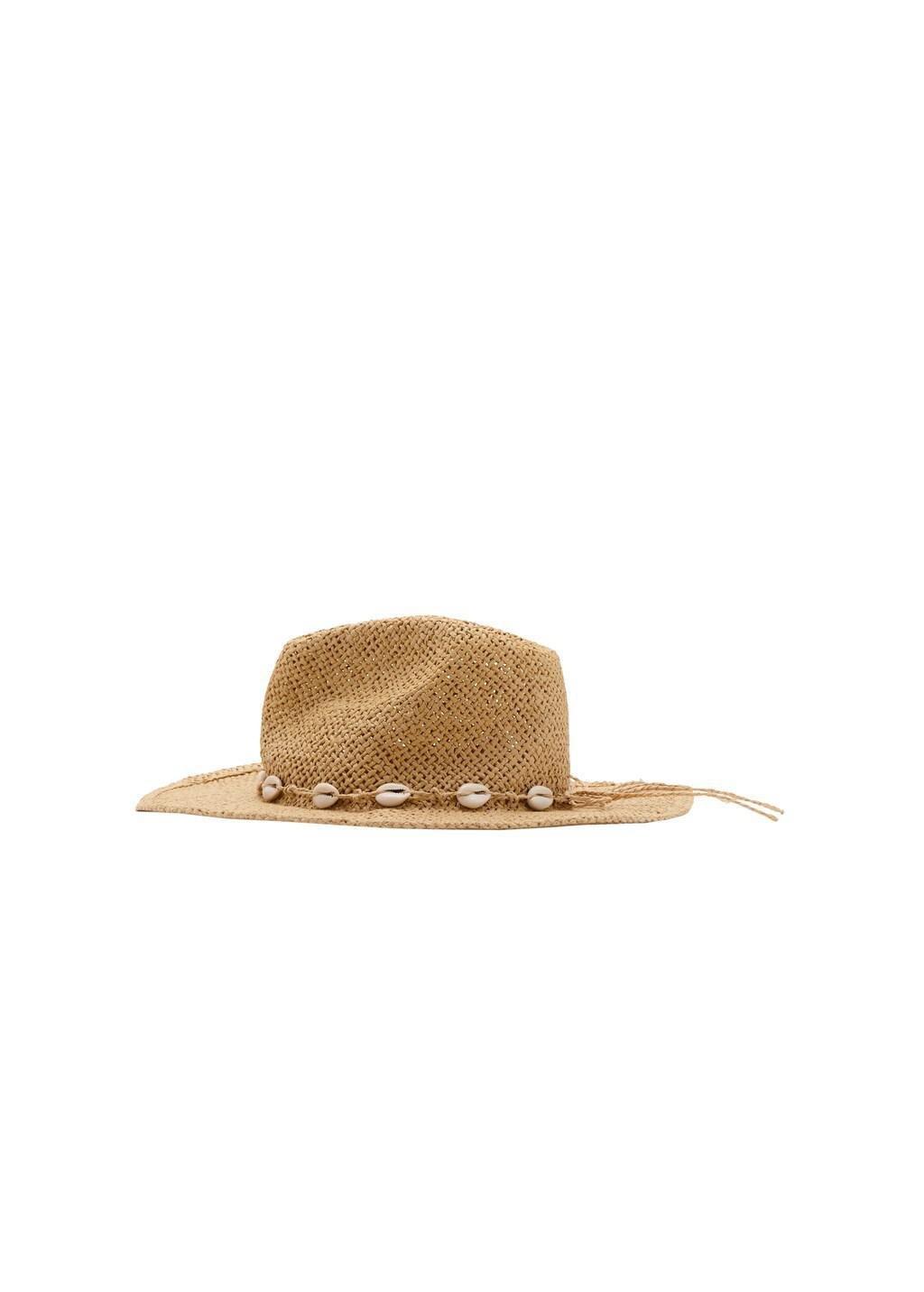 Beige Natural Fibre Hat With Shells, 0201_08, large image number 2