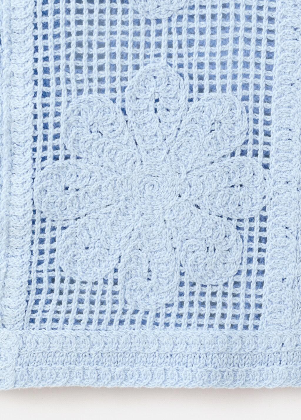 Blue Lt Pastel Broderie Anglaise Straight-Leg Trousers, Light-Pastel Blue, large image number 5