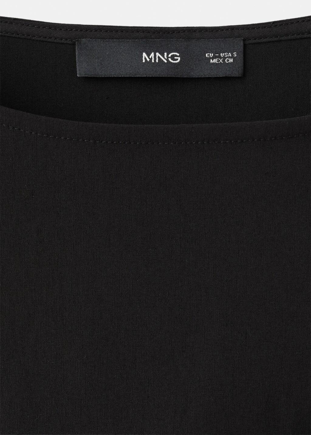 Black Draped Short A-Line Dress, 0201_99, large image number 1