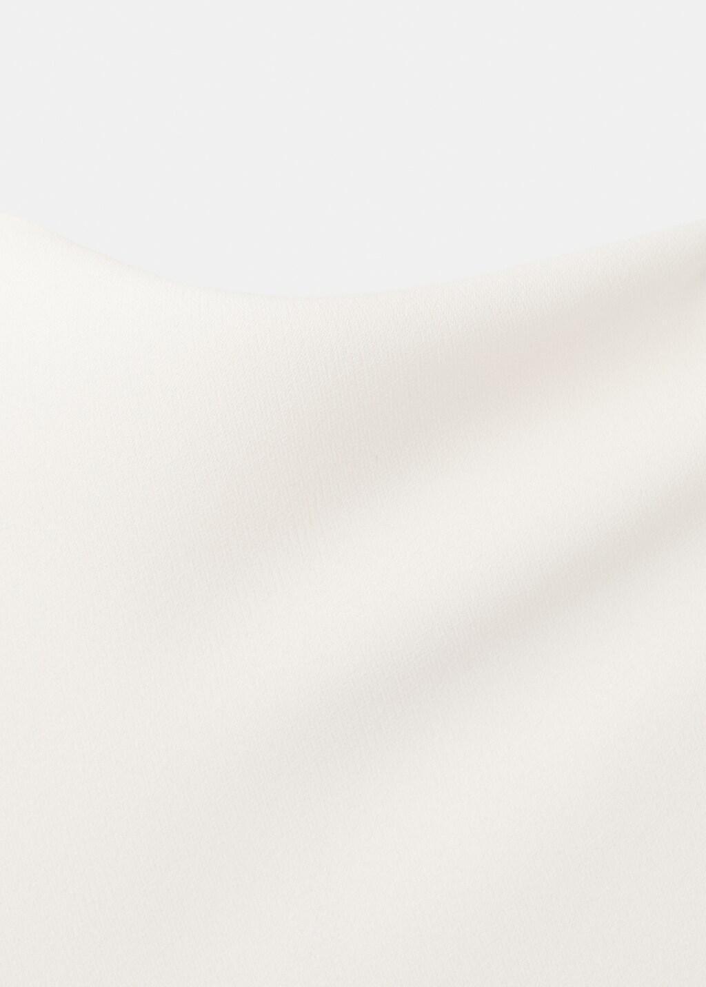 Beige Asymmetrical Blouse With Ruched Detail, Light Beige, large image number 1