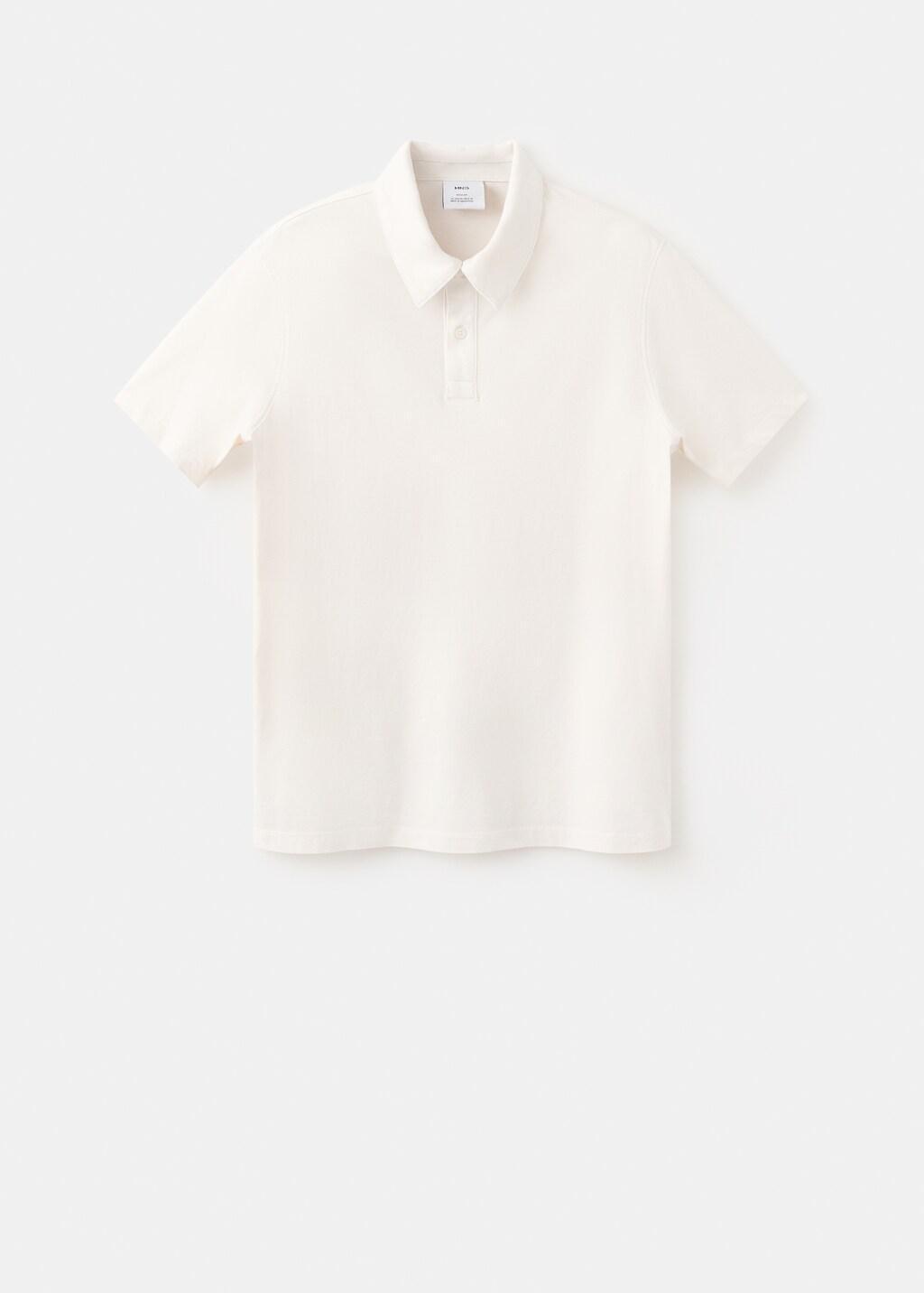 Beige Cotton Regular-Fit Polo Shirt, Light Beige, large image number 7