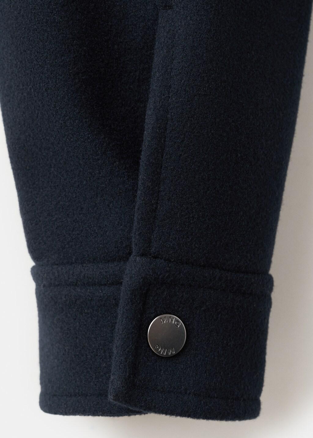 Navy Wool Zip-Up Jacket, Navy, large image number 5
