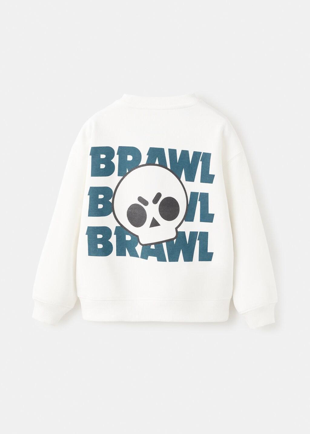 White Brawl Stars Sweatshirt, Kids Boys, Natural White, medium