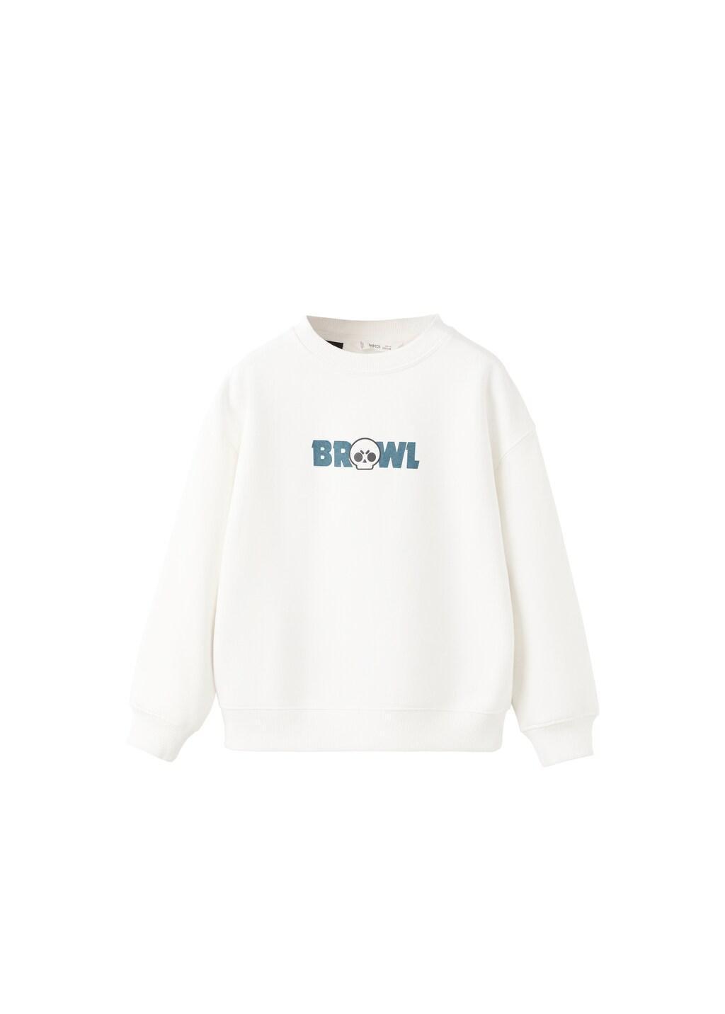 White Brawl Stars Sweatshirt, Kids Boys, Natural White, large image number 5