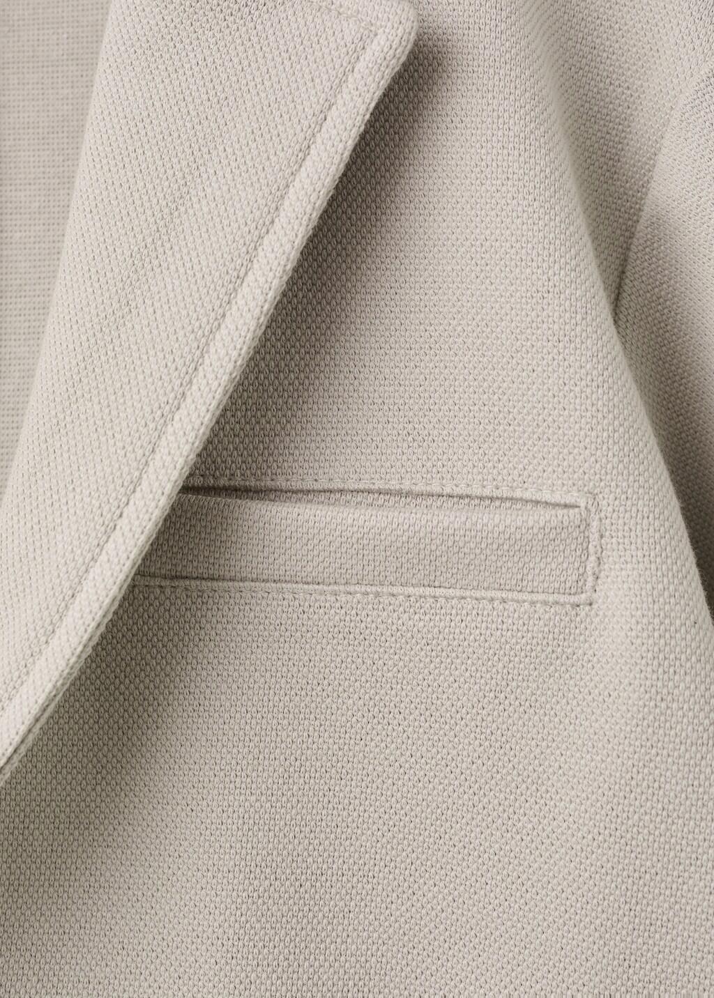 Brown Lt Pastel Cotton-Blend Piqu&atilde;&copy; Blazer, Kids Boy, Light Pastel Brown, large image number 0