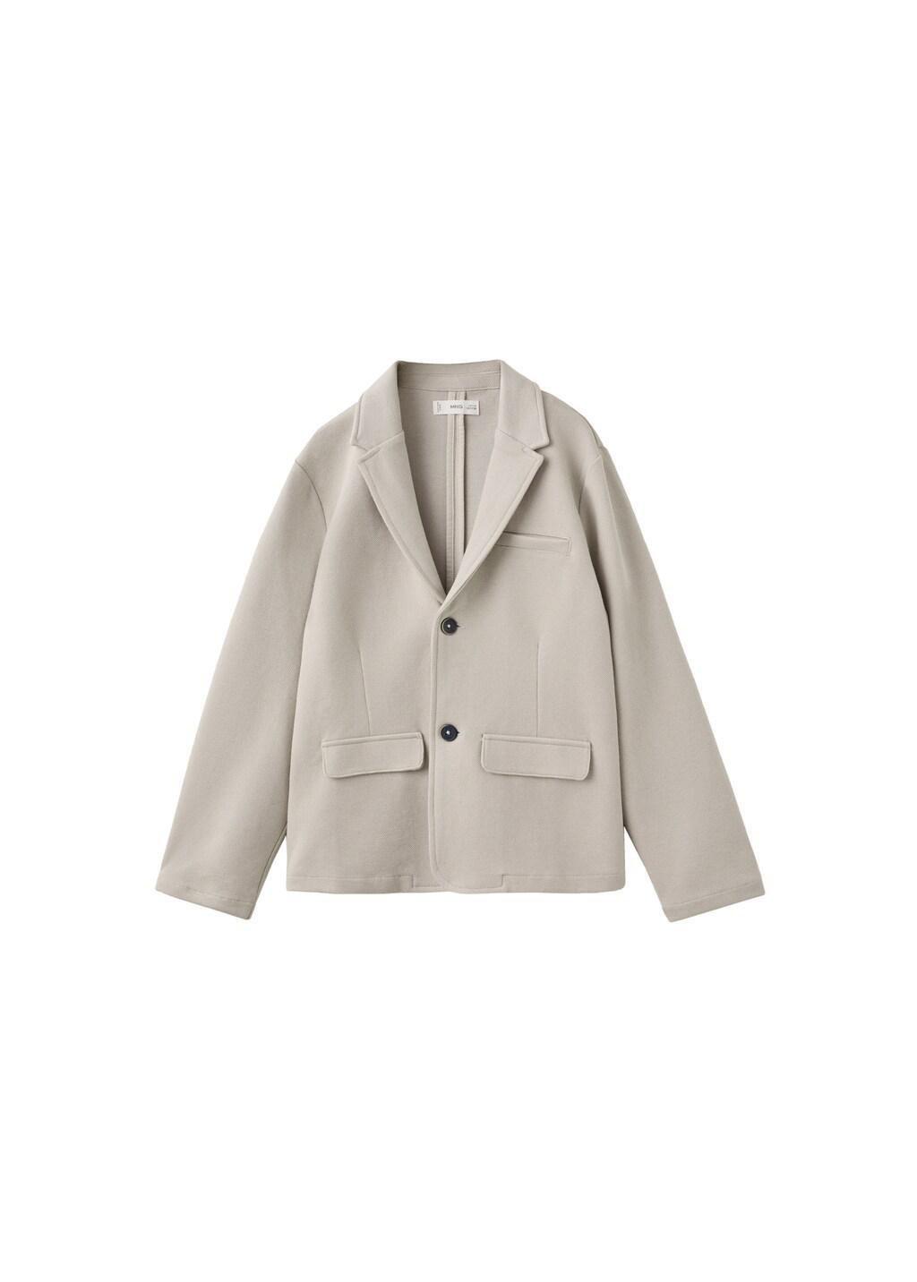 Brown Lt Pastel Cotton-Blend Piqu&atilde;&copy; Blazer, Kids Boy, Light Pastel Brown, large image number 3