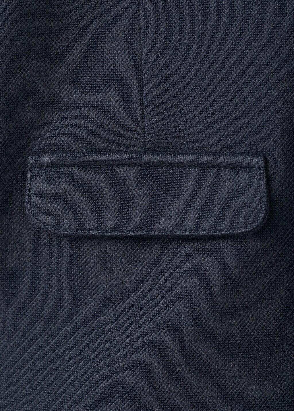 Navy Cotton-Blend Piqu&atilde;&copy; Blazer, Kids Boy, Navy, large image number 2
