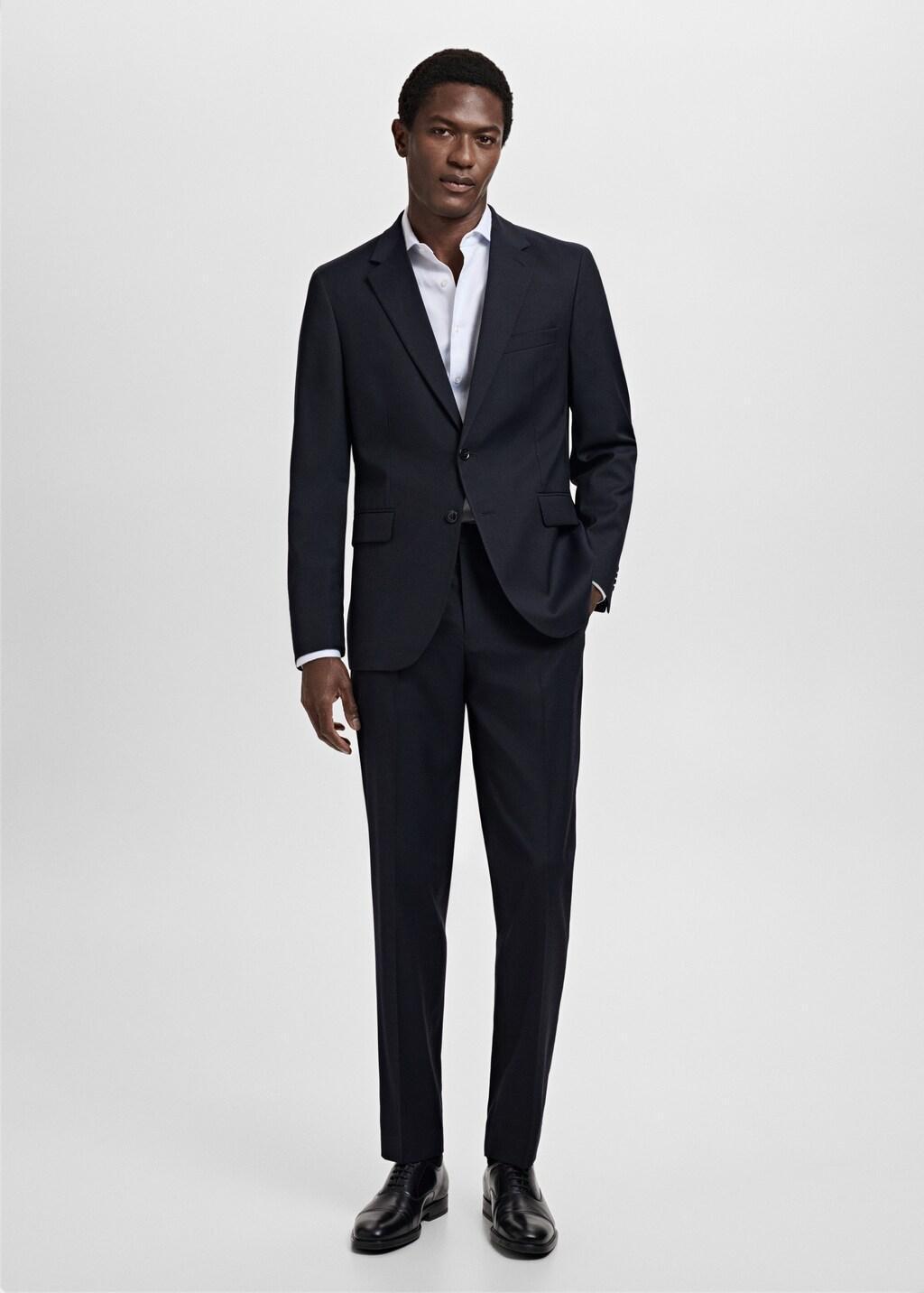 Navy Milan Slim-Fit Suit Jacket, Navy, large image number 0