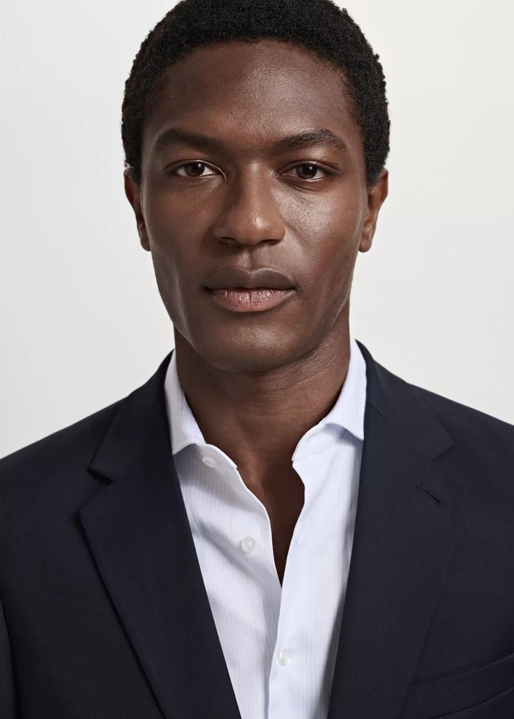 Navy Milan Slim-Fit Suit Jacket, Navy, large image number 4