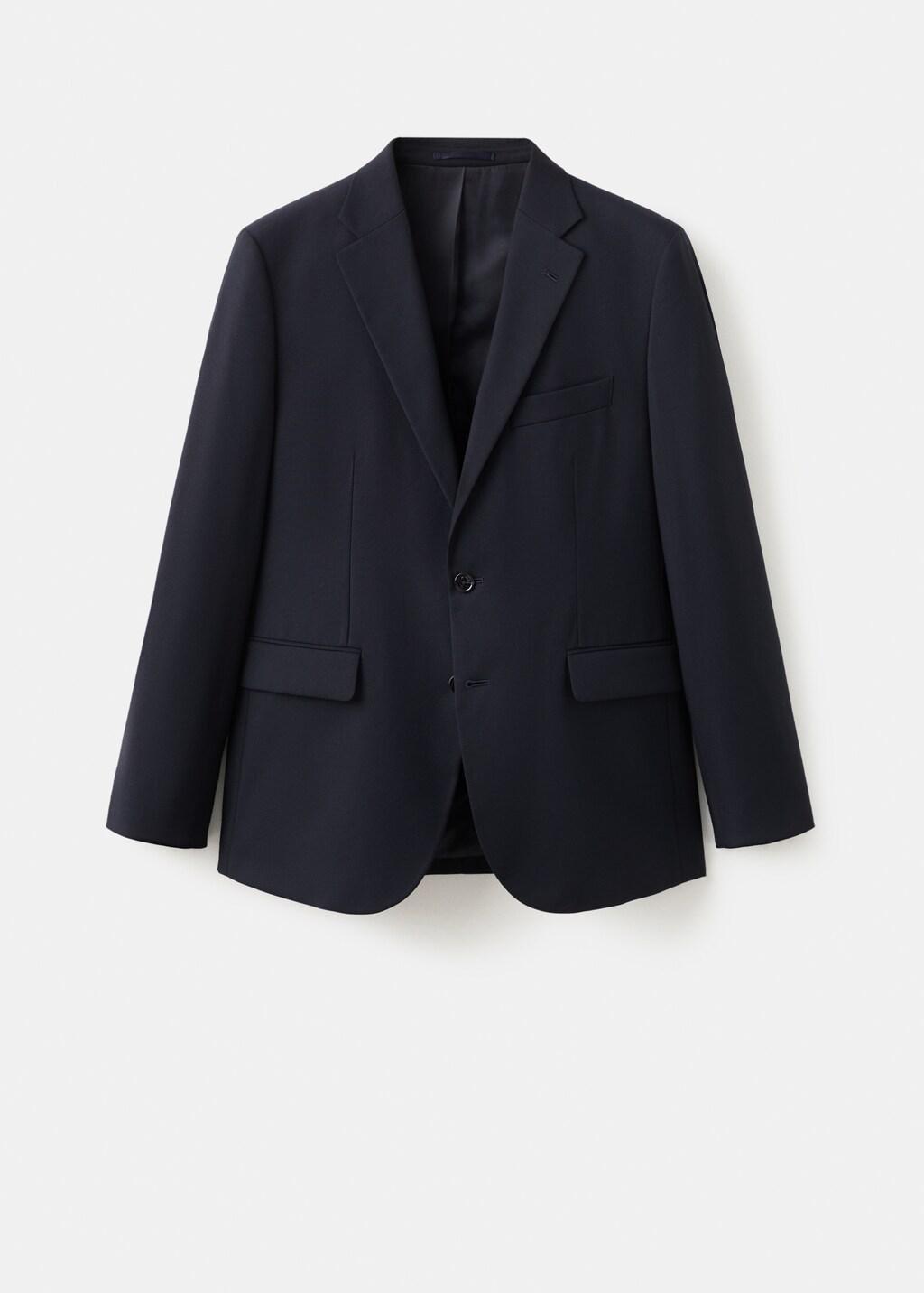 Navy Milan Slim-Fit Suit Jacket, Navy, large image number 7