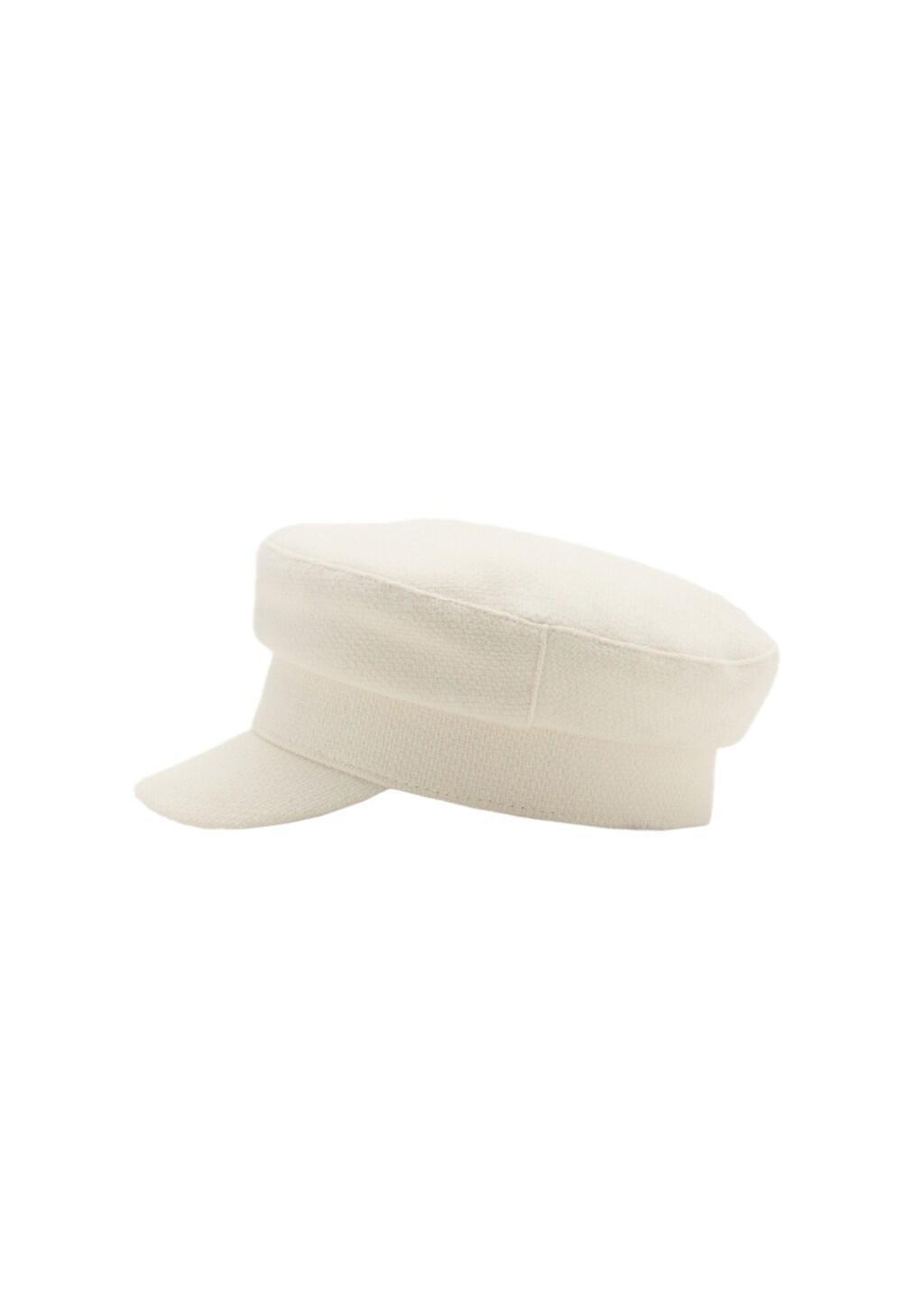 Beige Baker Boy Cap, Light Beige, large image number 2