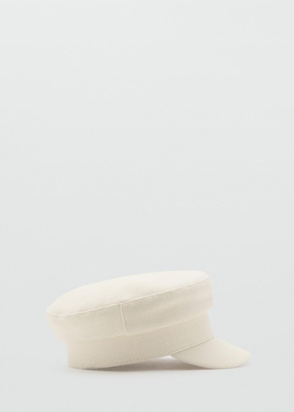 Beige Baker Boy Cap, Light Beige, large image number 3