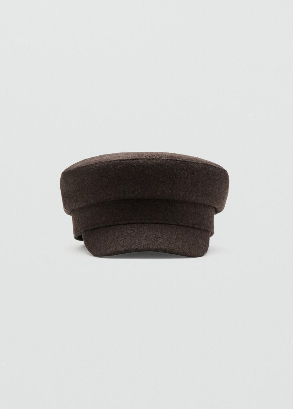 Brown Baker Boy Cap, Dark Brown, large image number 0