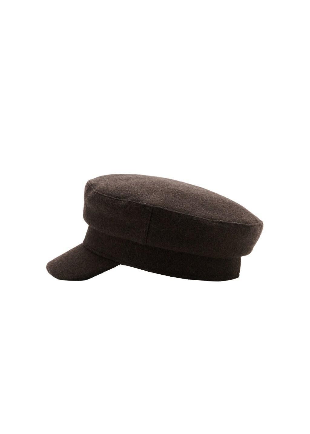 Brown Baker Boy Cap, Dark Brown, large image number 2