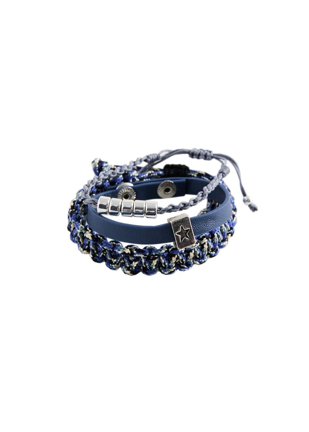 Navy Bracelets, Set Of 3, Kids Boy, Navy, medium