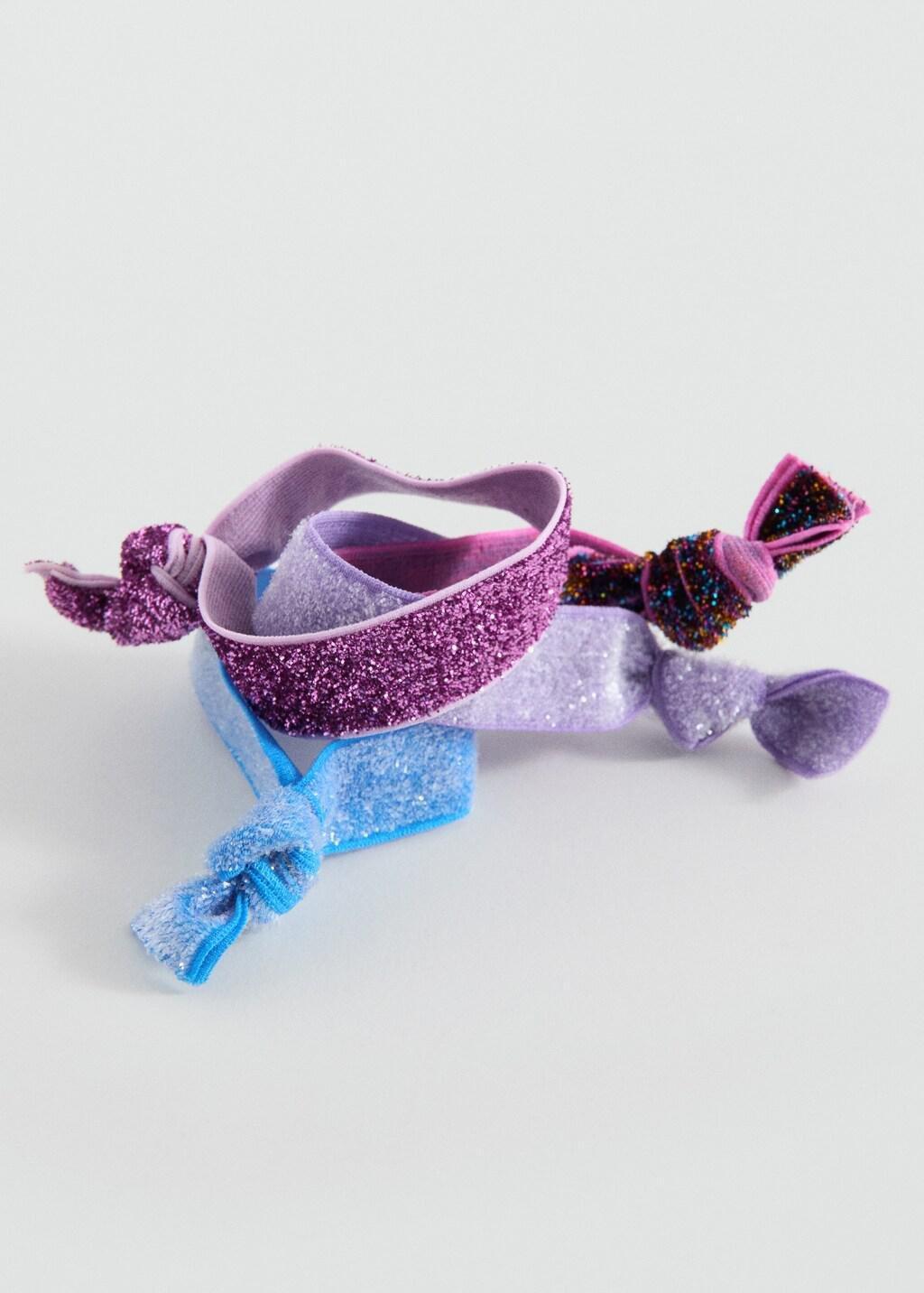 MEDIUM RED Pack of 4 scrunchies, Kids Girl, Medium Red, medium