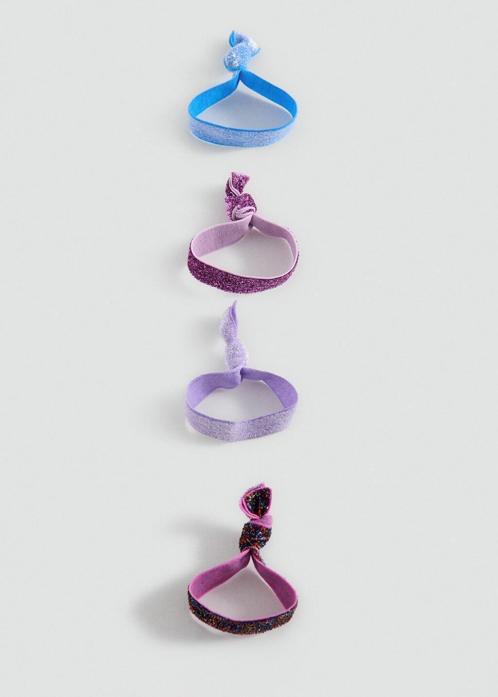 MEDIUM RED Pack of 4 scrunchies, Kids Girl, Medium Red, large image number 2