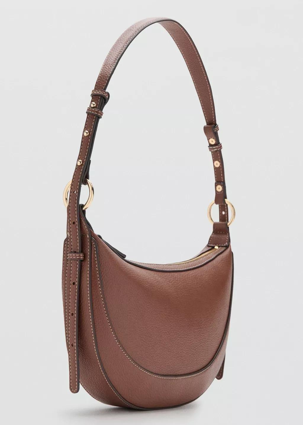 Brown Oval Shoulder Bag, 0201_CU, medium
