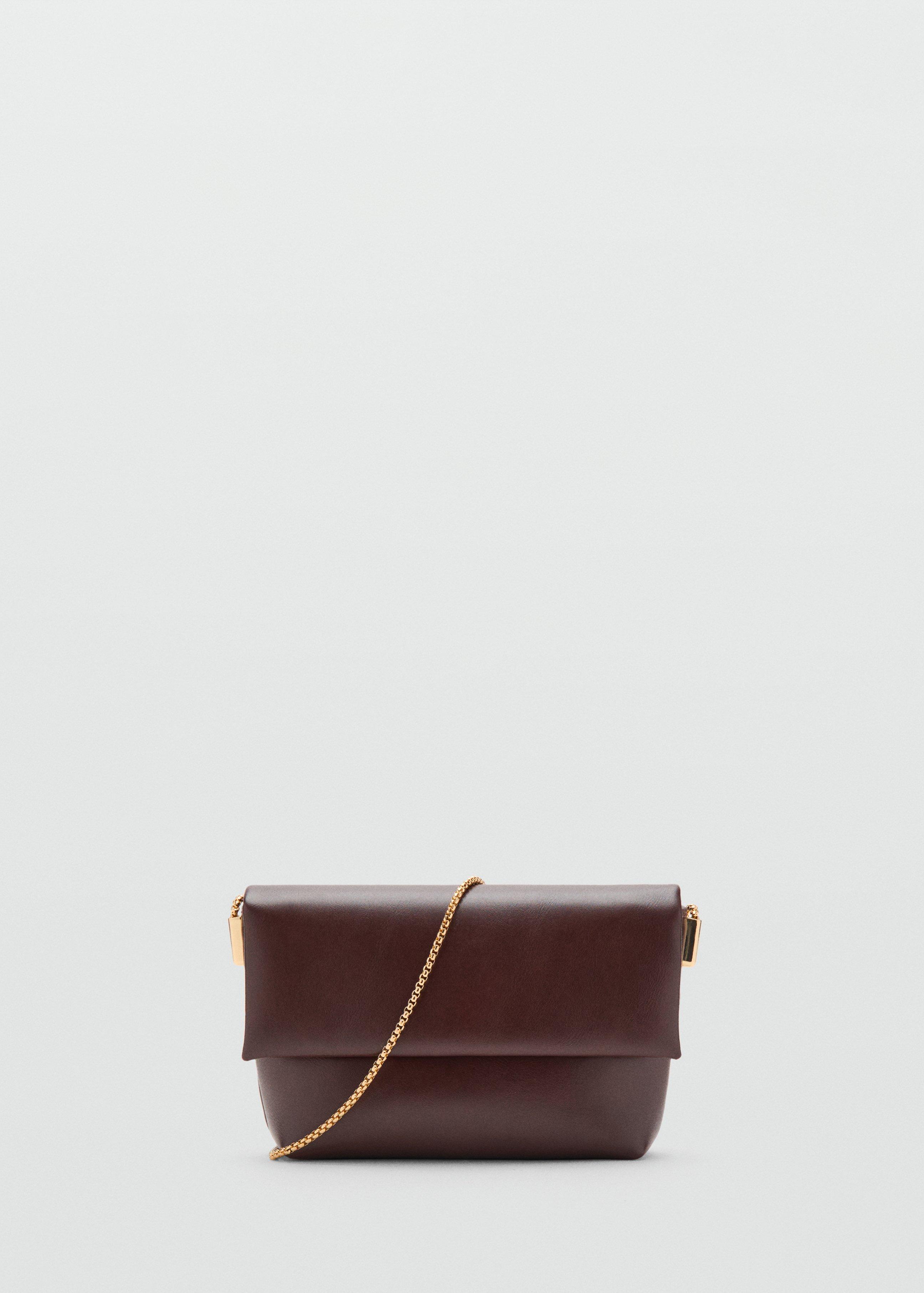 Brown Crossbody Envelope-Style Bag, Dark Brown, large image number 0