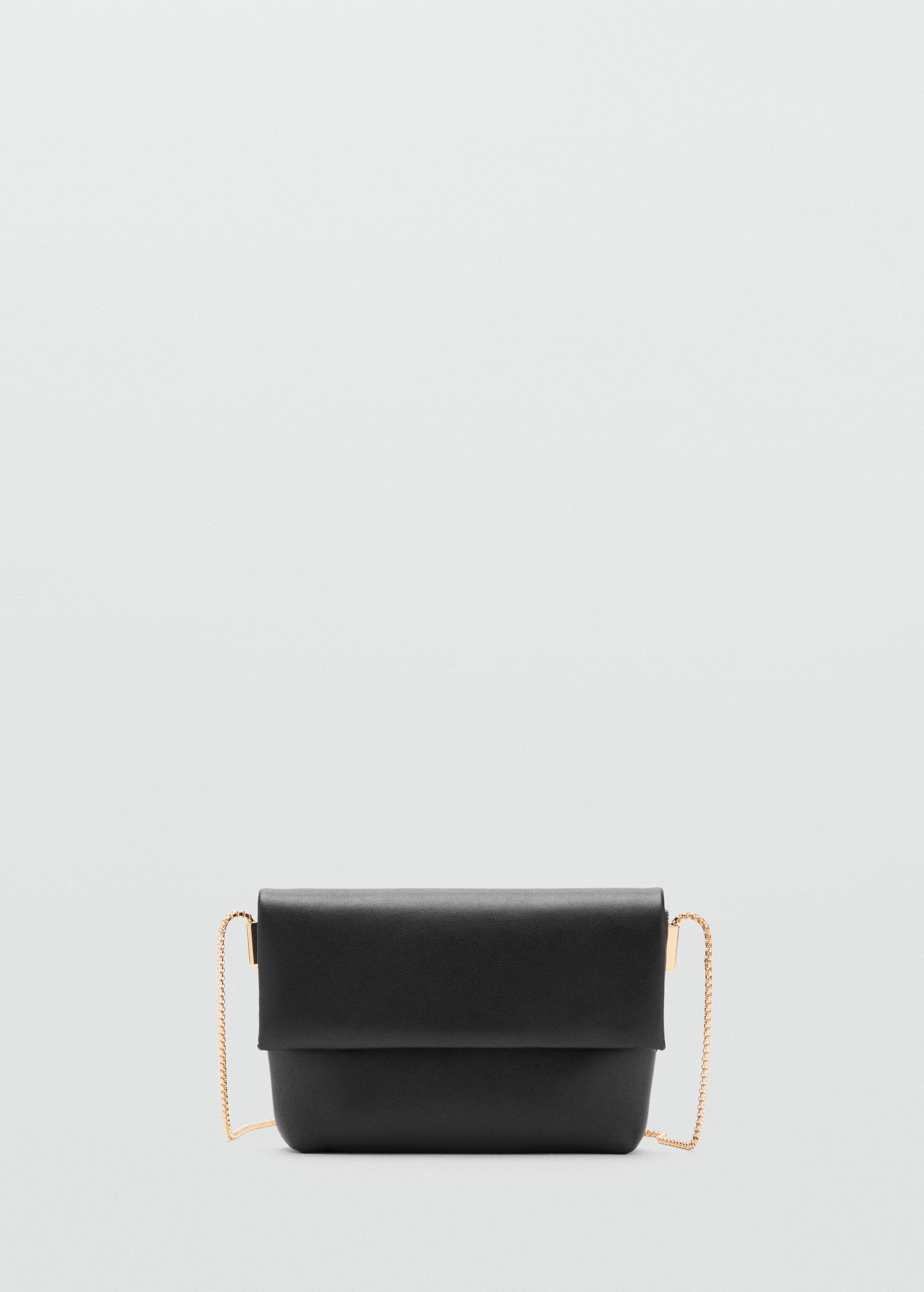 Black Crossbody Envelope-Style Bag, Black, large image number 0