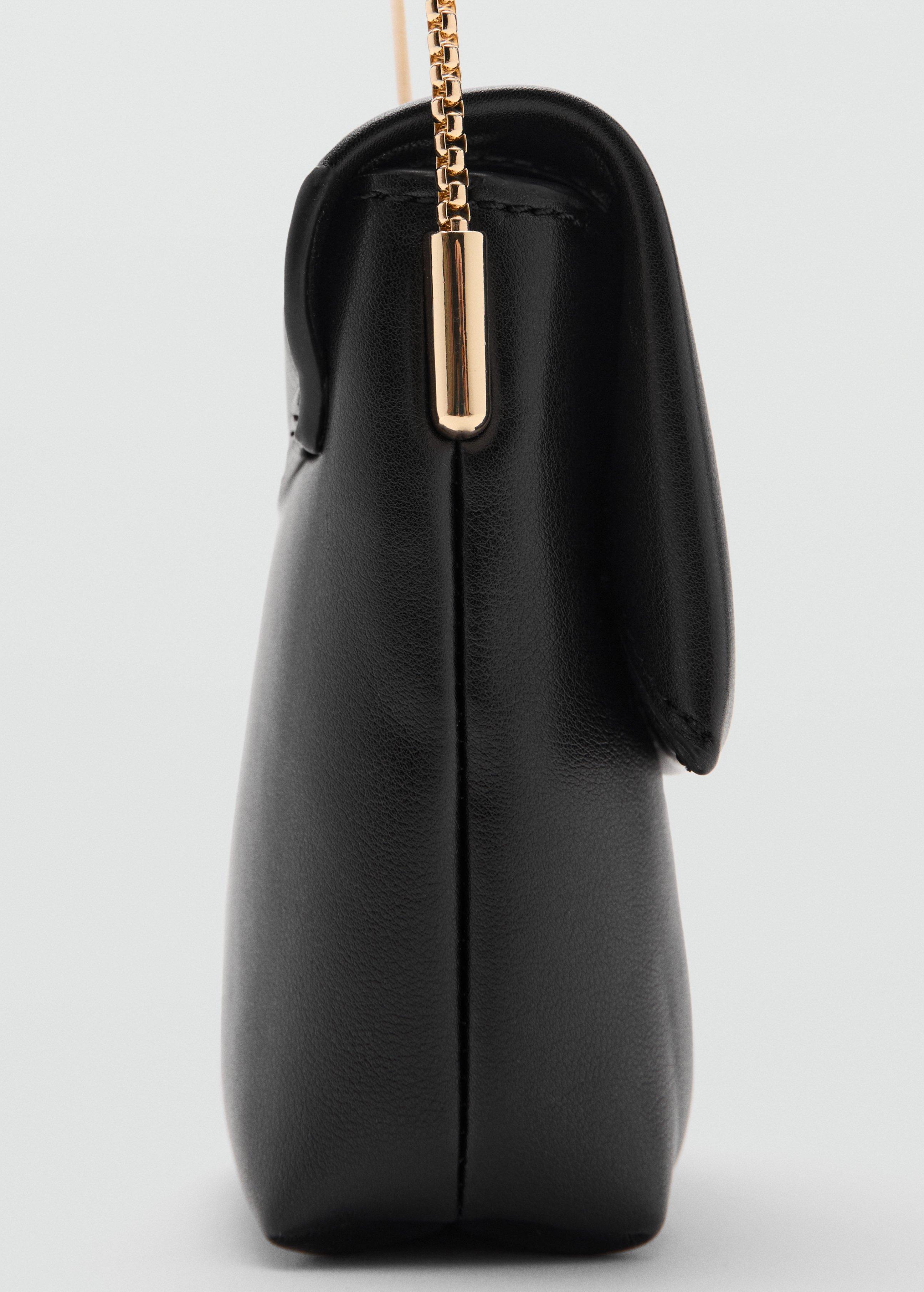 Black Crossbody Envelope-Style Bag, Black, large image number 3