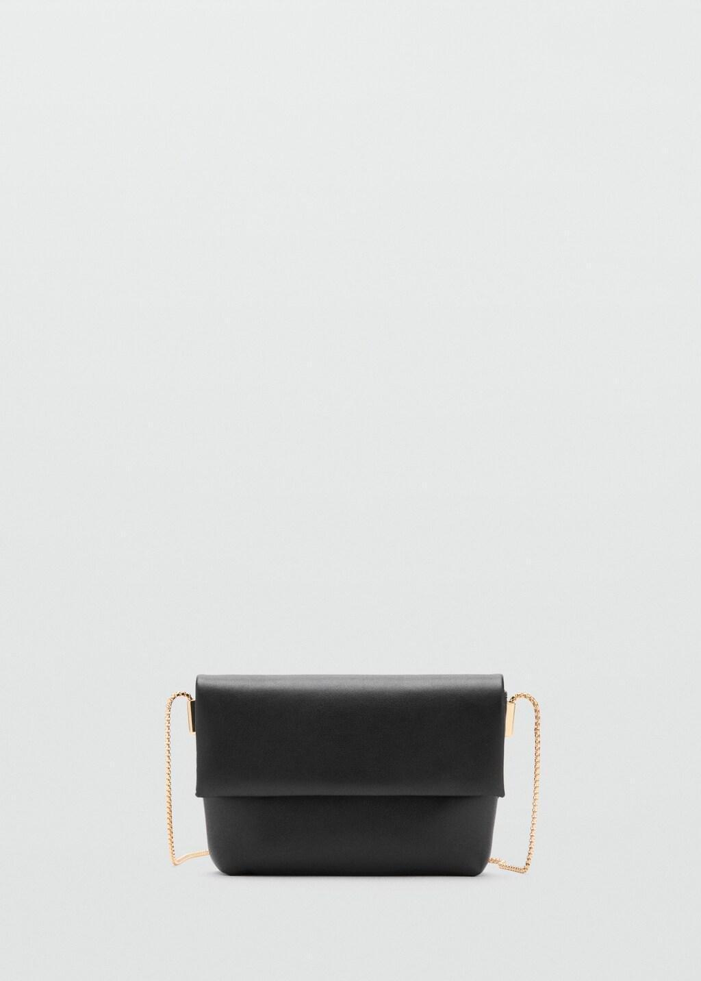 Black Crossbody Envelope-Style Bag, Black, large image number 7