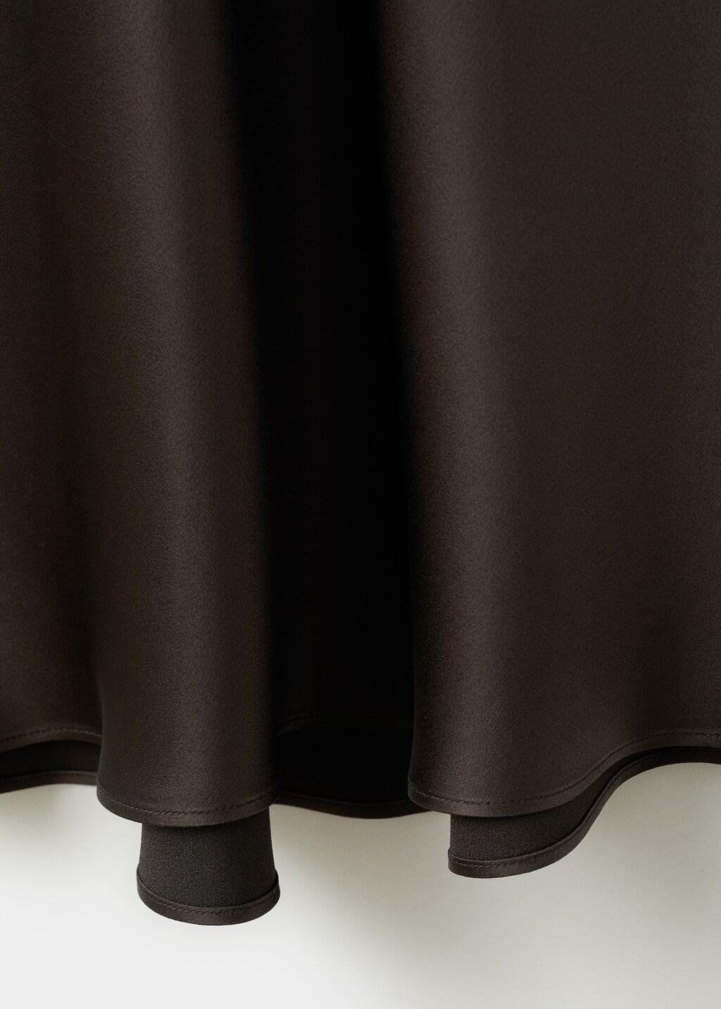 Brown Satin Maxi-Skirt, Brown, large image number 1