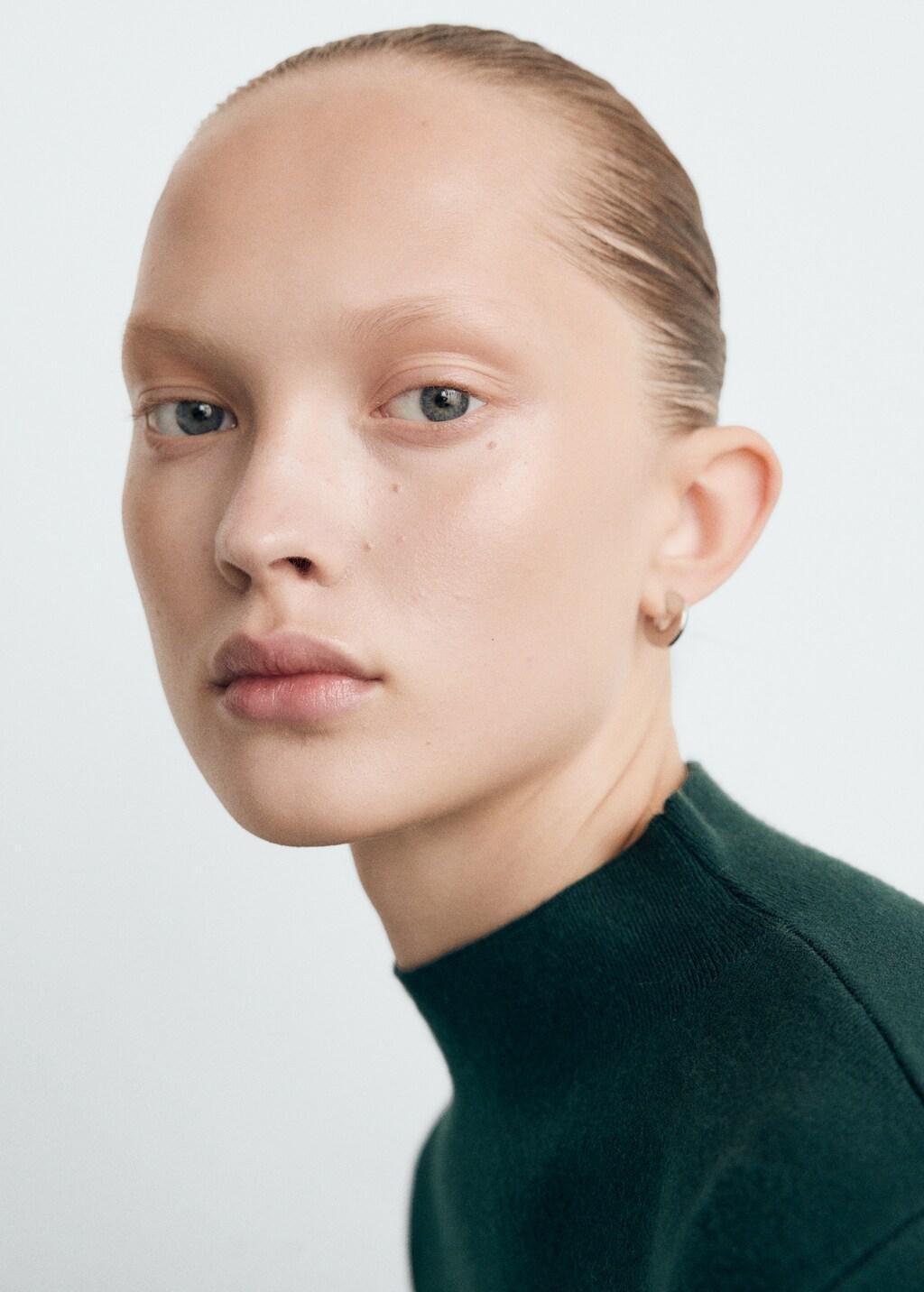 Green Knitted Sweater With Perkins Neck, 0201_49, large image number 4