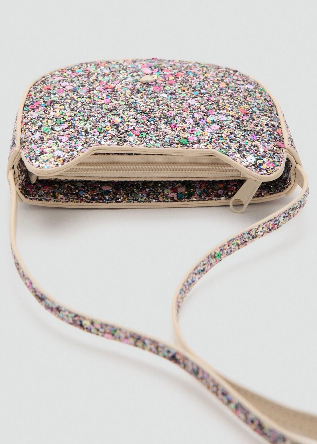 Pink Glitter Cat Purse, Kids Girls, Pink, large image number 1