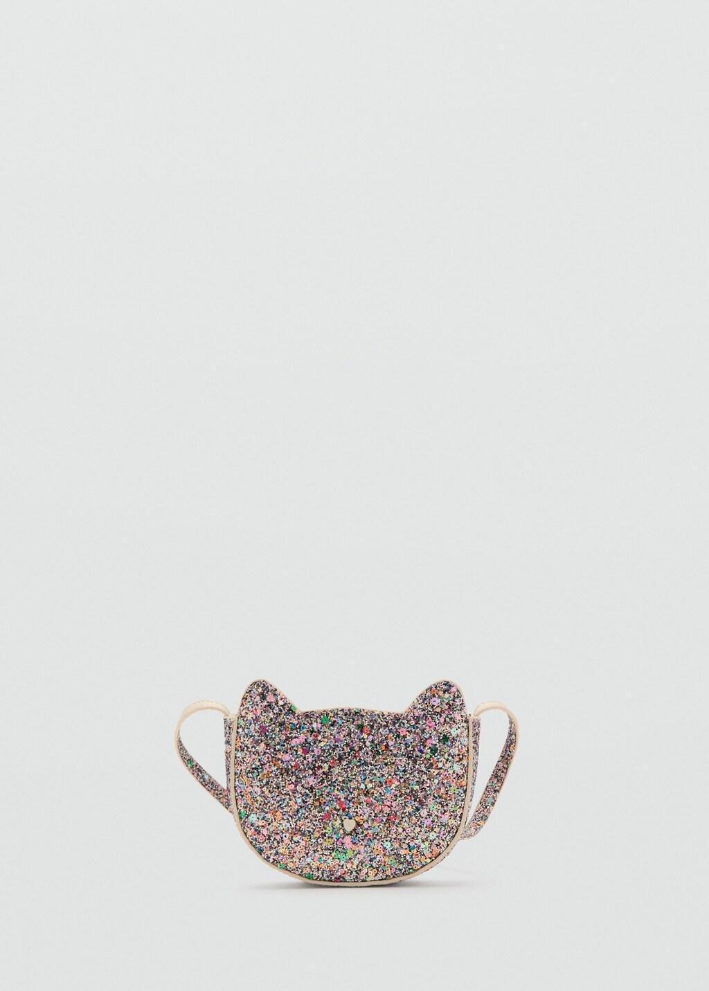 Pink Glitter Cat Purse, Kids Girls, Pink, large image number 3